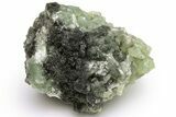 Green Prehnite & Epidote Crystal Cluster - Morocco #224843-1